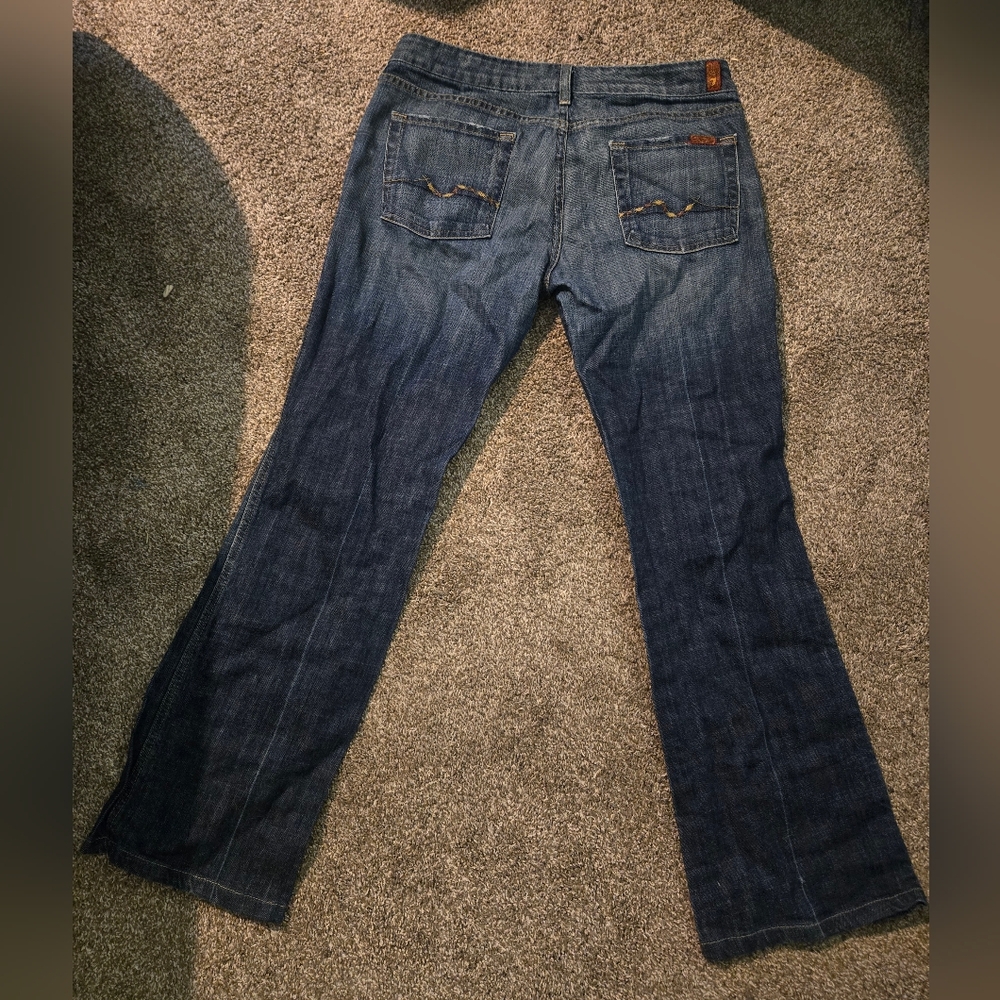 7 For All Mankind Dark Blue Denim Jeans - Picture 5 of 5